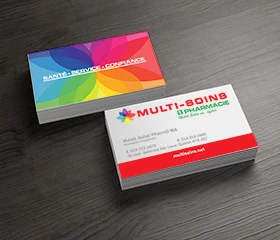 Creation, design, and printing of professional business cards - Laval, Montréal